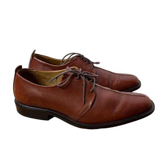 Cole Haan Men's 10.5 Beckett Split Toe Dress Shoes Leather Lace Up Oxfords Brown - Picture 3 of 5